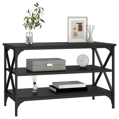 vidaXL Meuble TV Noir 80x40x50 cm Bois d'ingénierie