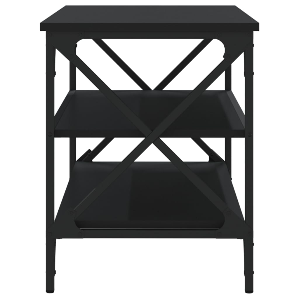 vidaXL Meuble TV Noir 80x40x50 cm Bois d'ingénierie