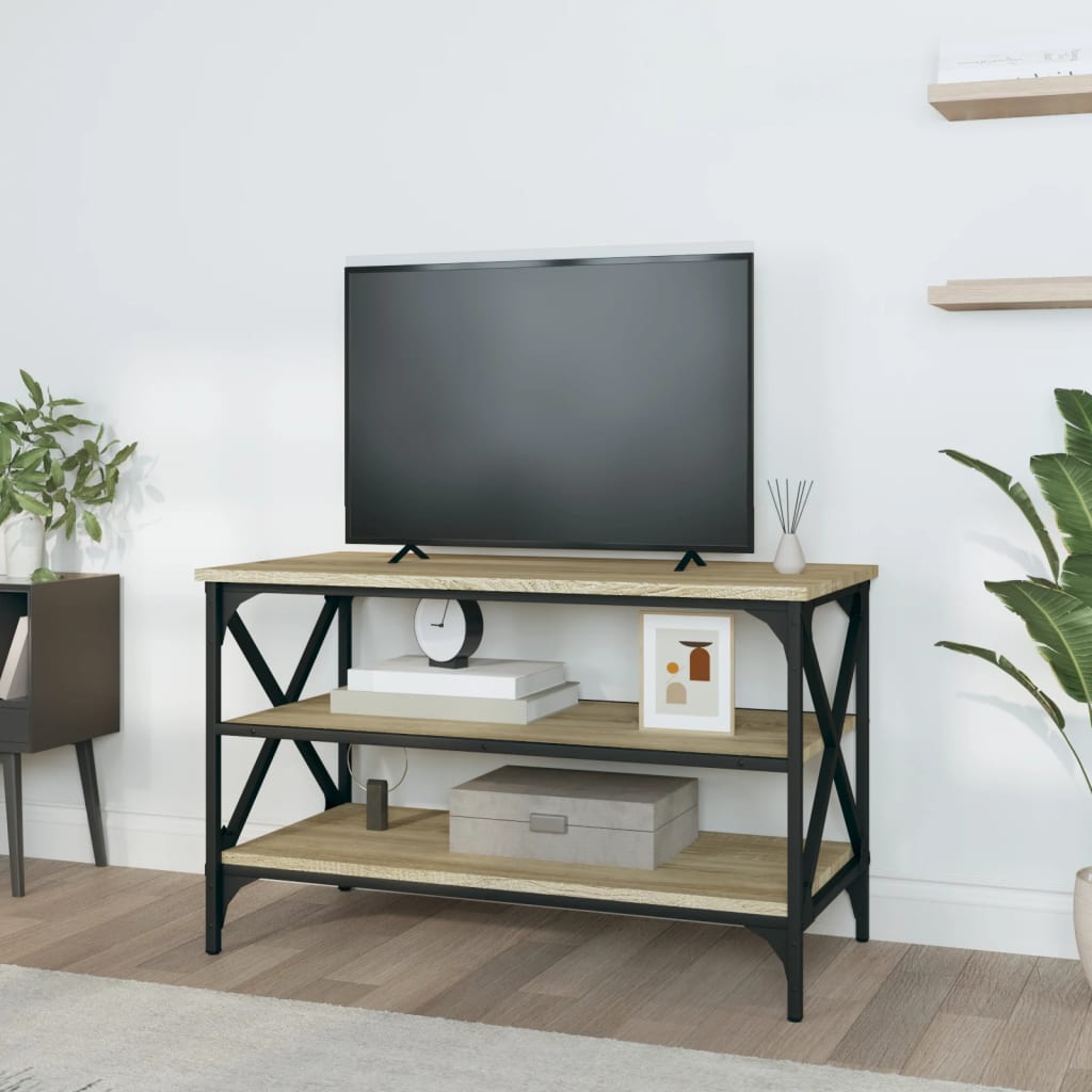 vidaXL Meuble TV chêne Sonoma 80x40x50 cm Aggloméré