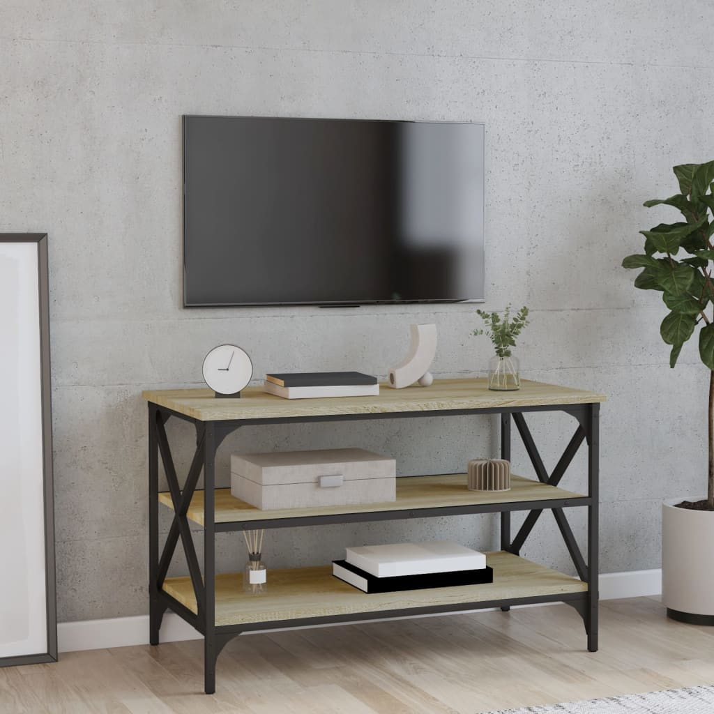vidaXL Meuble TV chêne Sonoma 80x40x50 cm Aggloméré