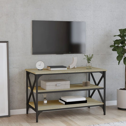 vidaXL Meuble TV chêne Sonoma 80x40x50 cm Aggloméré