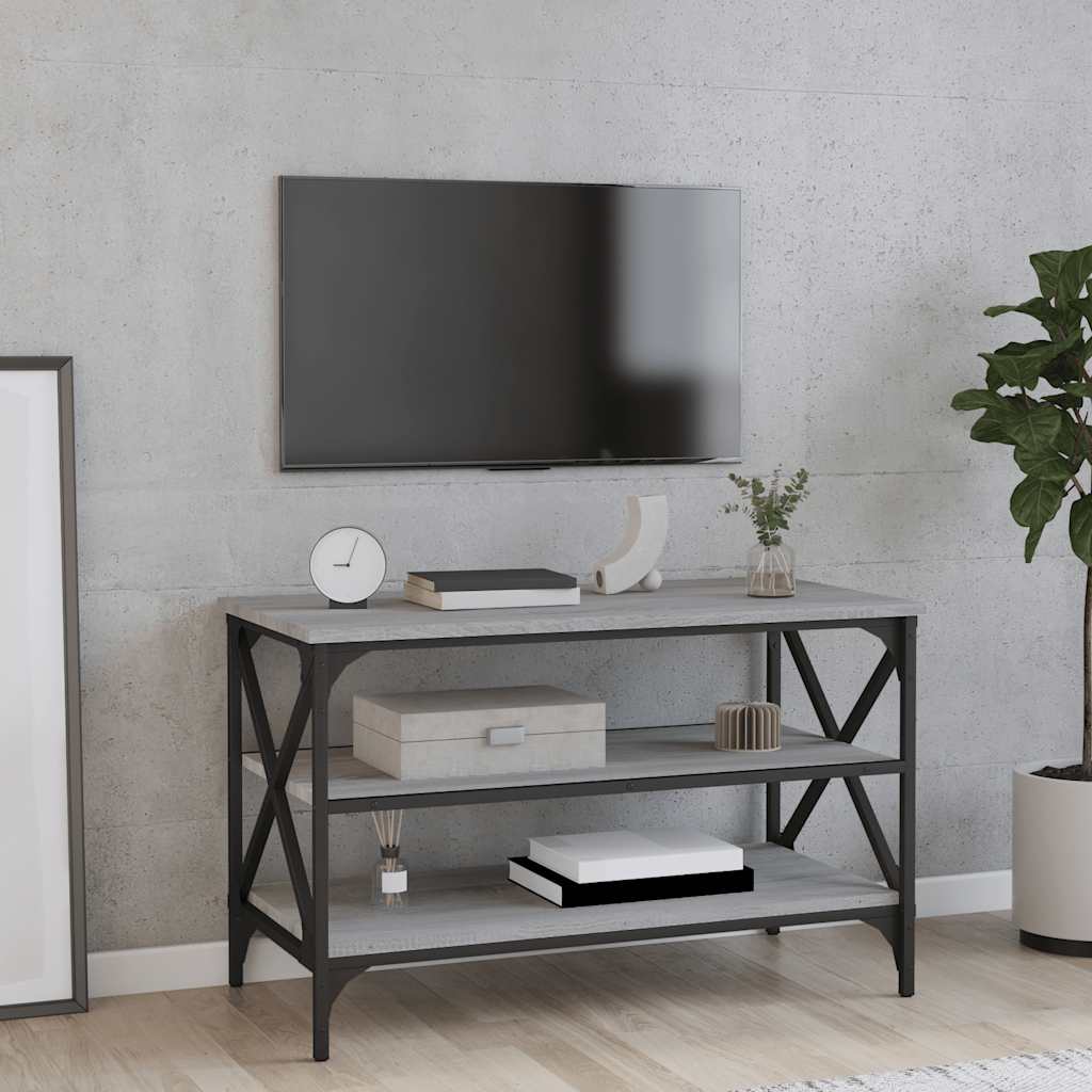 vidaXL Meuble TV gris Sonoma 80x40x50 cm Aggloméré