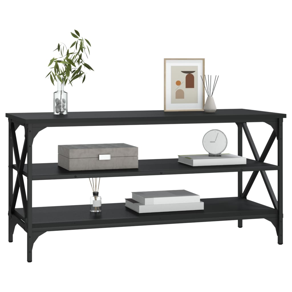 vidaXL TV-Schrank Schwarz 100x40x50 cm Holzwerkstoff