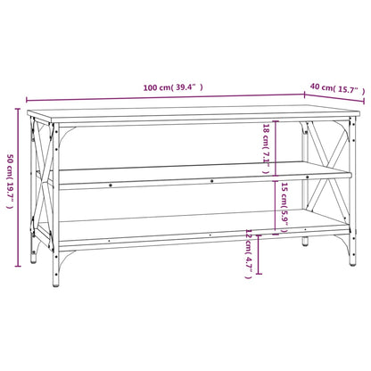 vidaXL TV-Schrank Schwarz 100x40x50 cm Holzwerkstoff