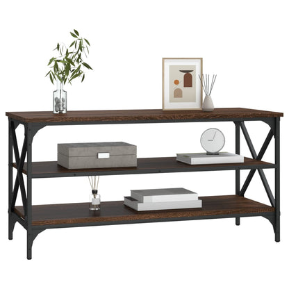 vidaXL Meuble TV marron aspect chêne 100x40x50 cm en bois d'ingénierie