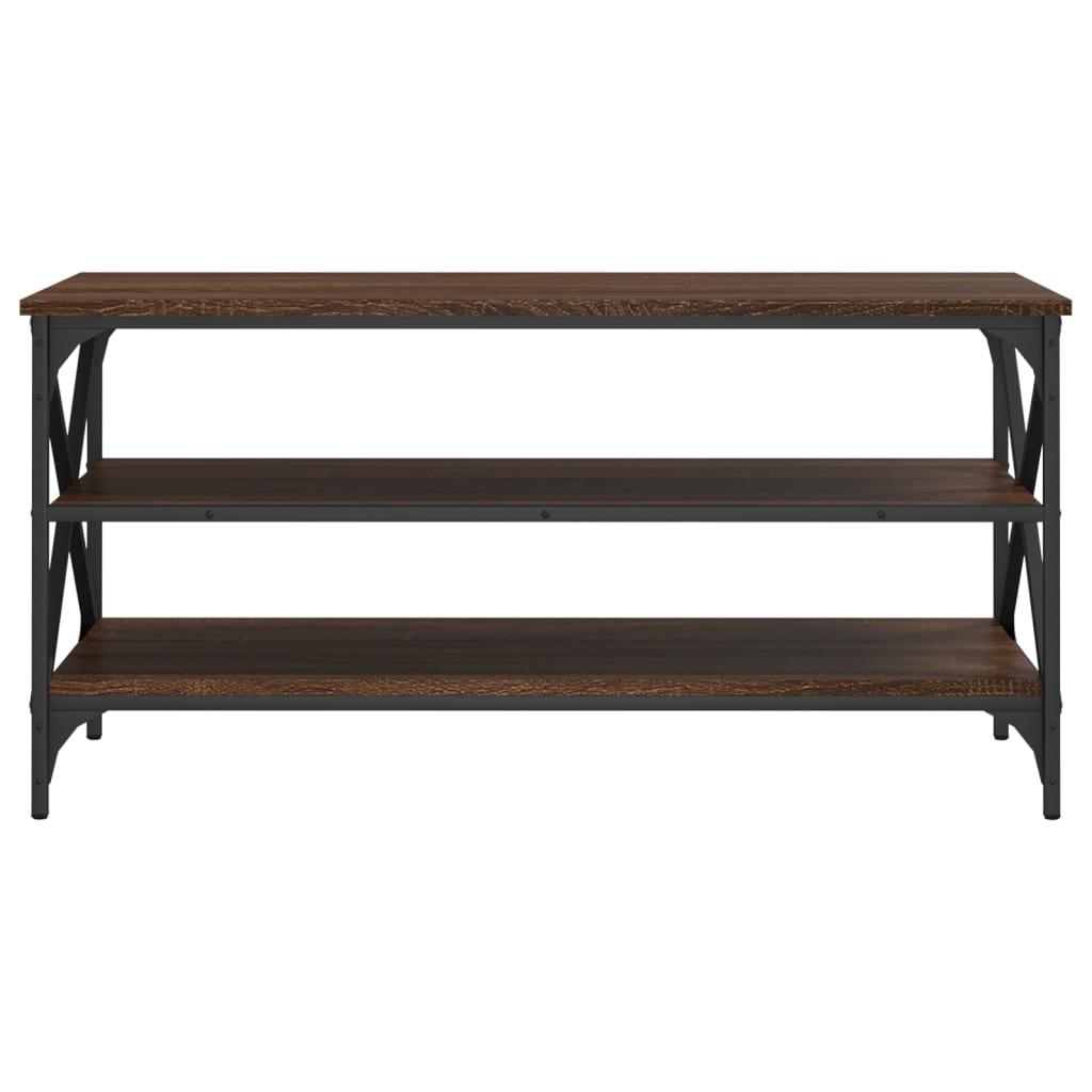 vidaXL Meuble TV marron aspect chêne 100x40x50 cm en bois d'ingénierie