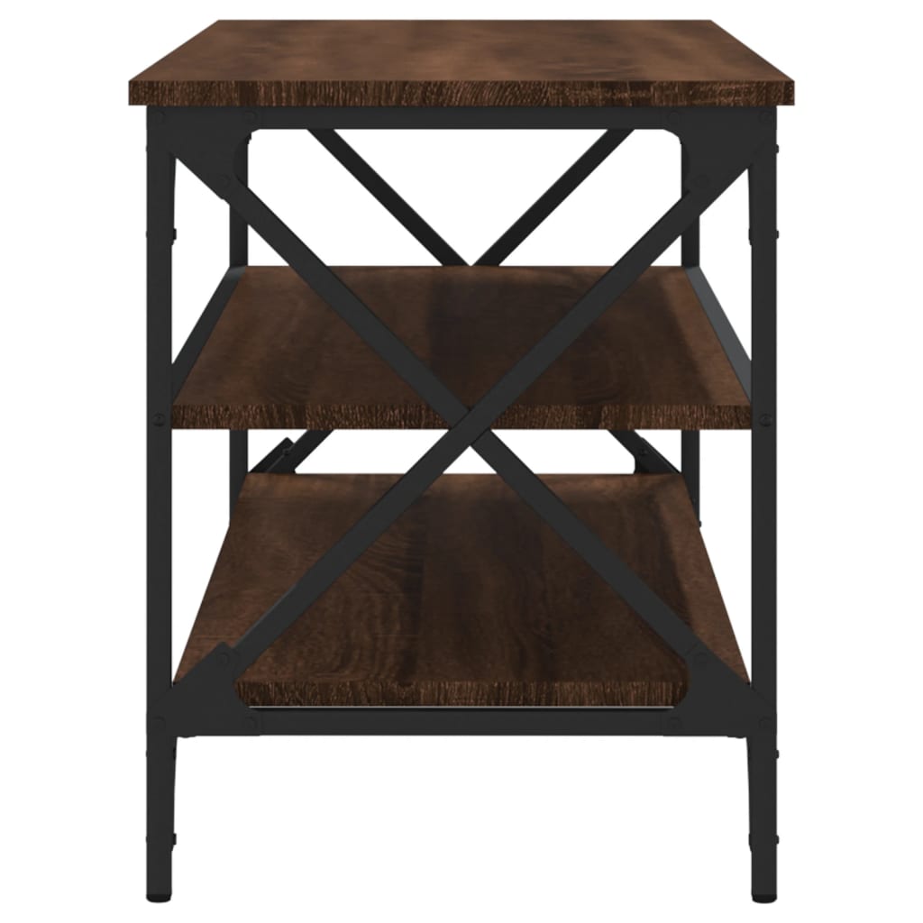 vidaXL Meuble TV marron aspect chêne 100x40x50 cm en bois d'ingénierie