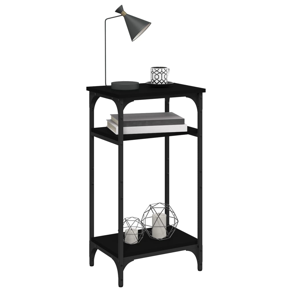 vidaXL Table d'appoint noir 40x30x75 cm Bois d'ingénierie