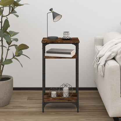vidaXL Table d'appoint chêne fumé 40x30x75 cm Bois d'ingénierie