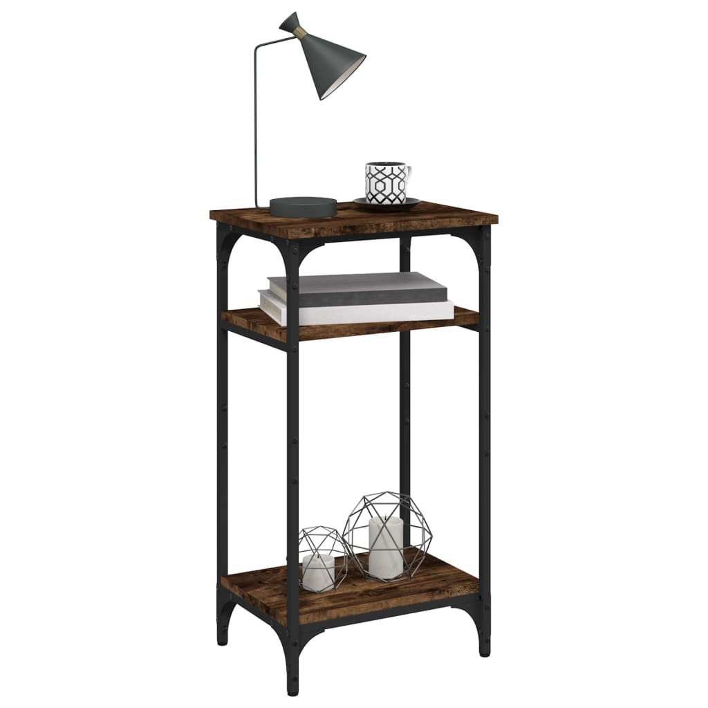 vidaXL Table d'appoint chêne fumé 40x30x75 cm Bois d'ingénierie