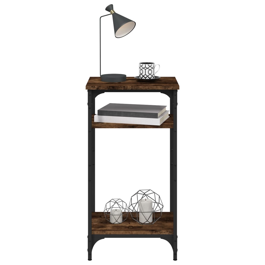 vidaXL Table d'appoint chêne fumé 40x30x75 cm Bois d'ingénierie