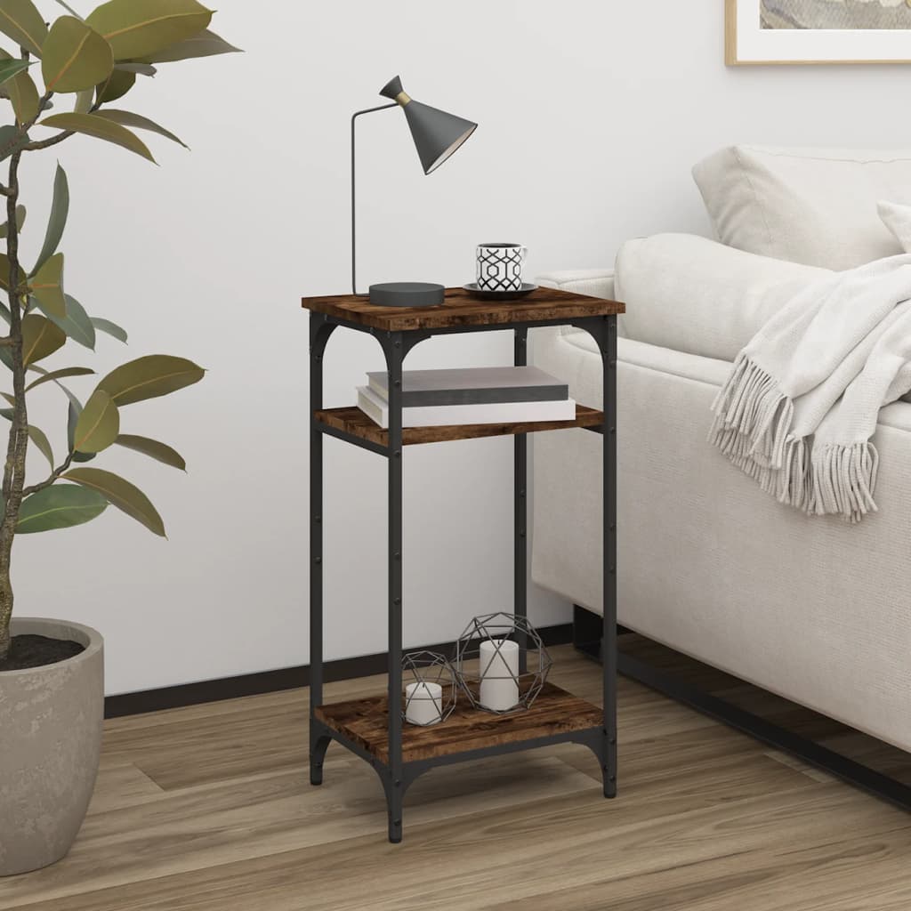 vidaXL Table d'appoint chêne fumé 40x30x75 cm Bois d'ingénierie