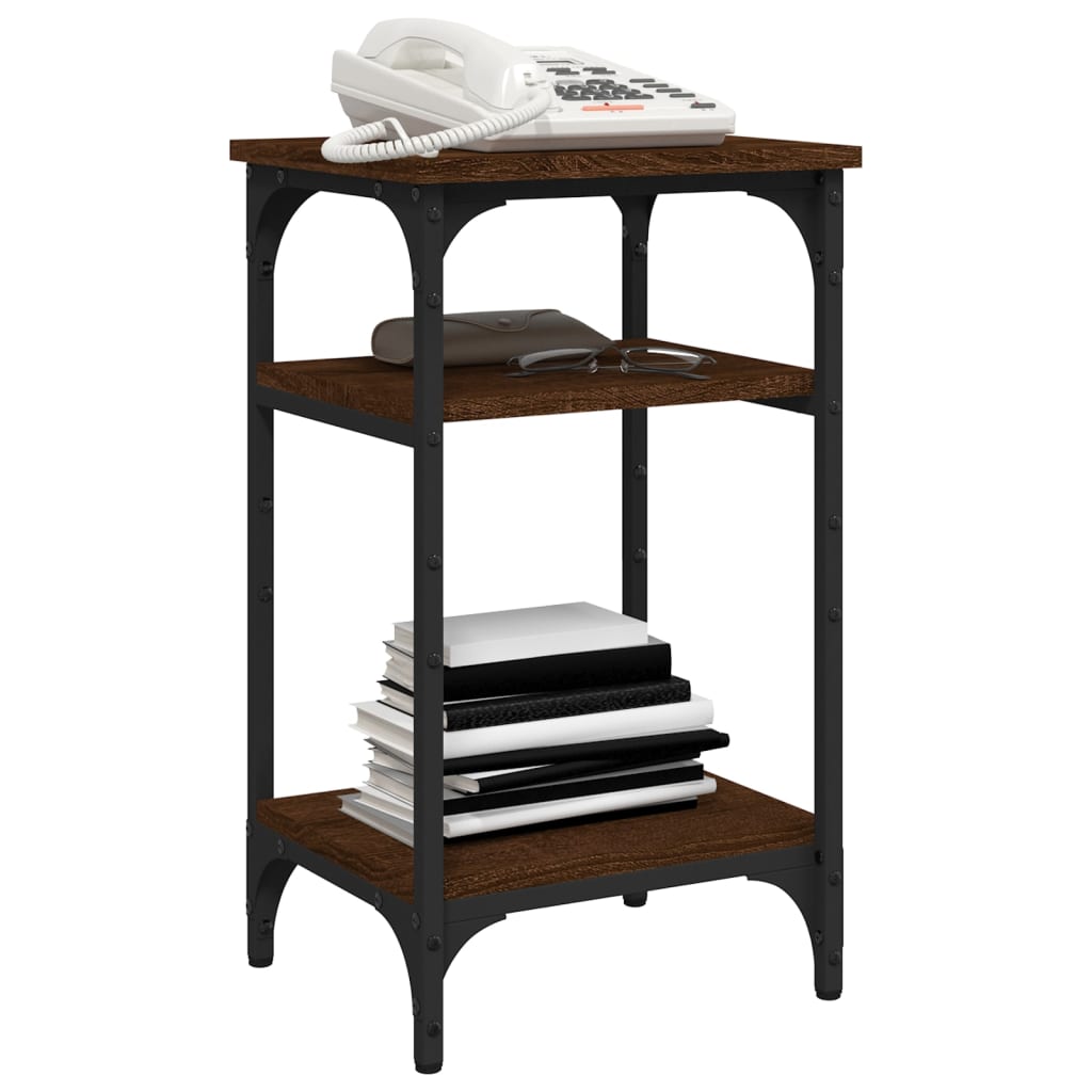 vidaXL Table d'appoint marron aspect chêne 35x30x60 cm bois d'ingénierie