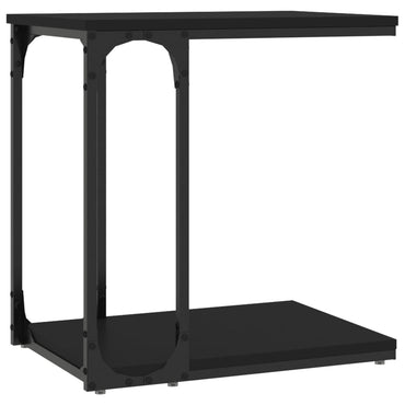 vidaXL Table d'appoint noire 50x35x52 cm en bois d'ingénierie