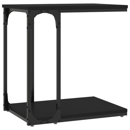 vidaXL Table d'appoint noire 50x35x52 cm en bois d'ingénierie