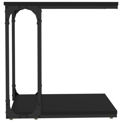vidaXL Table d'appoint noire 50x35x52 cm en bois d'ingénierie