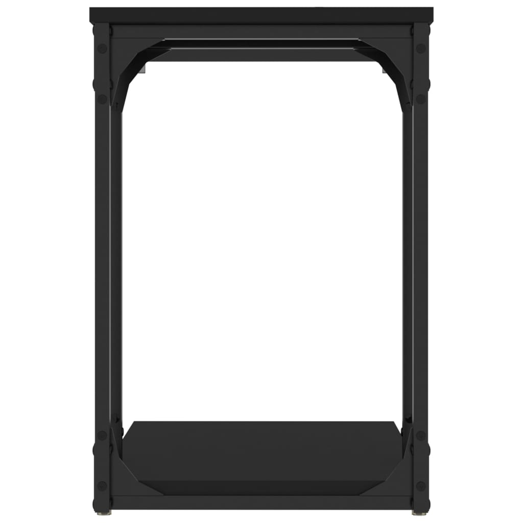 vidaXL Table d'appoint noire 50x35x52 cm en bois d'ingénierie