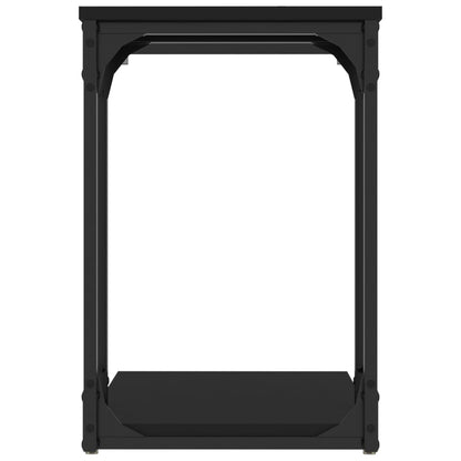 vidaXL Table d'appoint noire 50x35x52 cm en bois d'ingénierie