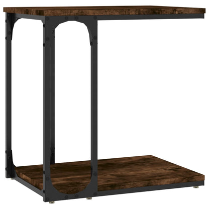 vidaXL Table d'appoint chêne fumé 50x35x52 cm Bois d'ingénierie