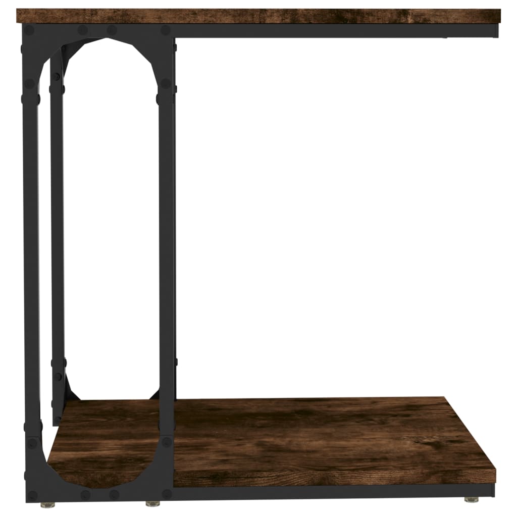 vidaXL Table d'appoint chêne fumé 50x35x52 cm Bois d'ingénierie