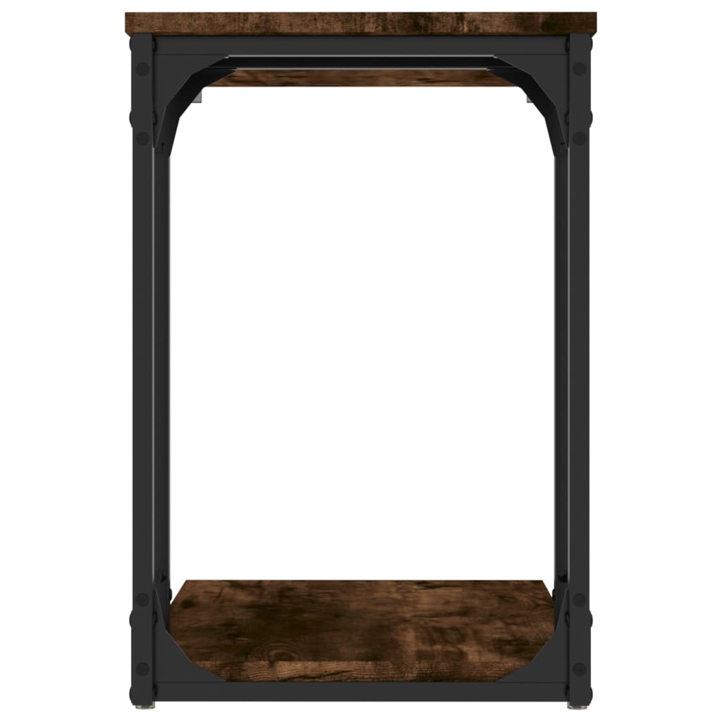 vidaXL Table d'appoint chêne fumé 50x35x52 cm Bois d'ingénierie