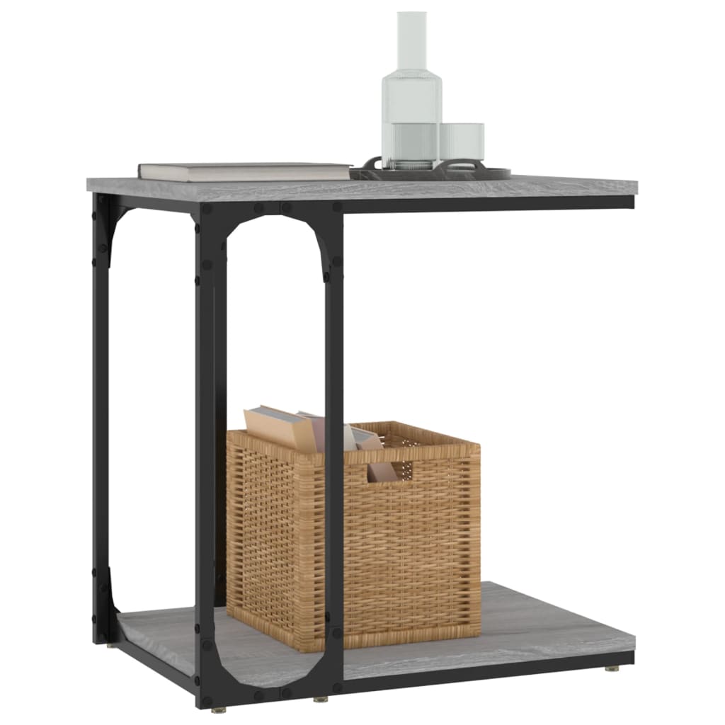 vidaXL Table d'appoint gris Sonoma 50x35x52 cm bois d'ingénierie