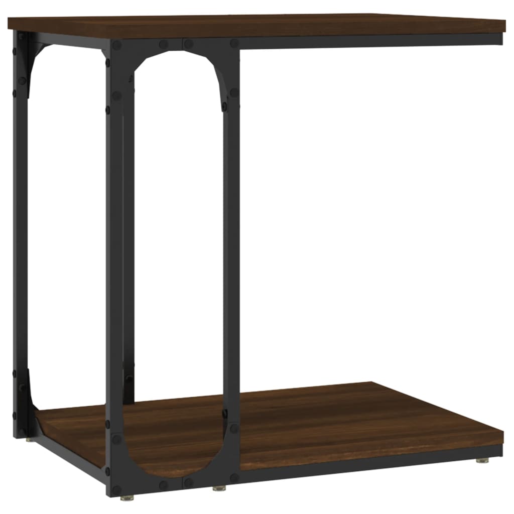 vidaXL Table d'appoint marron aspect chêne 50x35x52 cm Bois d'ingénierie