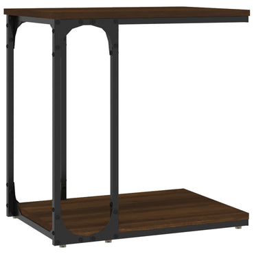 vidaXL Table d'appoint marron aspect chêne 50x35x52 cm Bois d'ingénierie