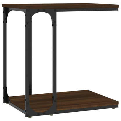 vidaXL Table d'appoint marron aspect chêne 50x35x52 cm Bois d'ingénierie