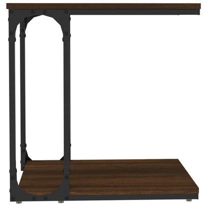 vidaXL Table d'appoint marron aspect chêne 50x35x52 cm Bois d'ingénierie