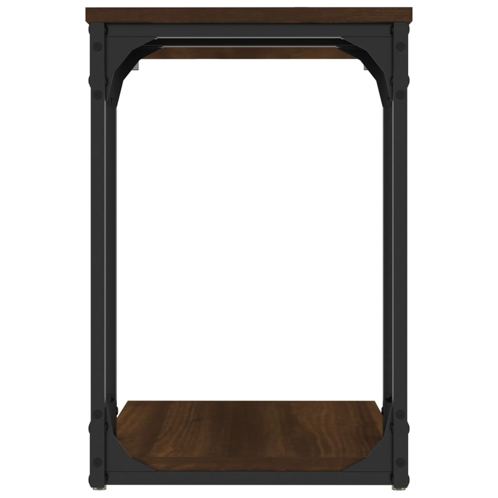 vidaXL Table d'appoint marron aspect chêne 50x35x52 cm Bois d'ingénierie