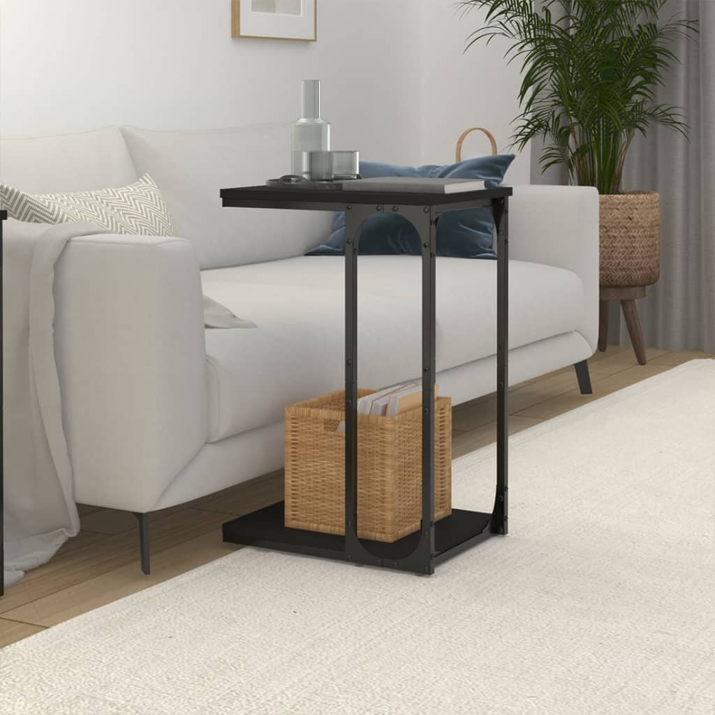 vidaXL Table d'appoint noir 40x30x60 cm bois d'ingénierie
