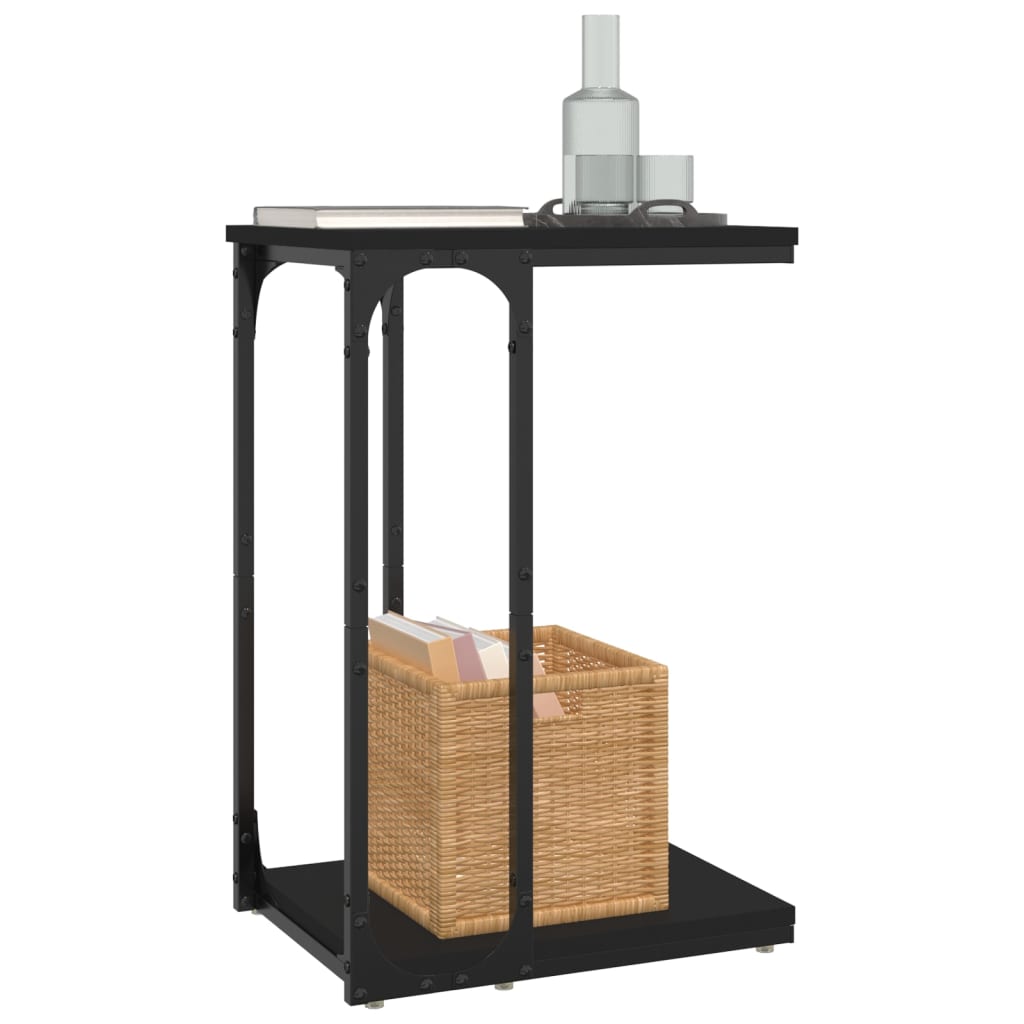 vidaXL Table d'appoint noir 40x30x60 cm bois d'ingénierie