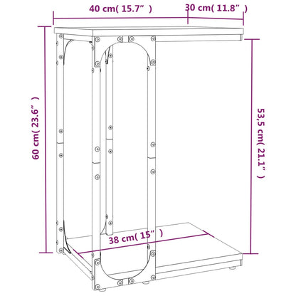 vidaXL Table d'appoint noir 40x30x60 cm bois d'ingénierie