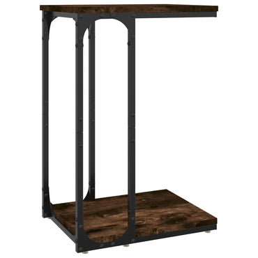 vidaXL Table d'appoint en bois d'ingénierie chêne fumé 40x30x60 cm