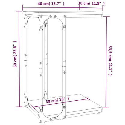 vidaXL Beistelltisch Braun Eichen-Optik 40x30x60 cm Holzwerkstoff