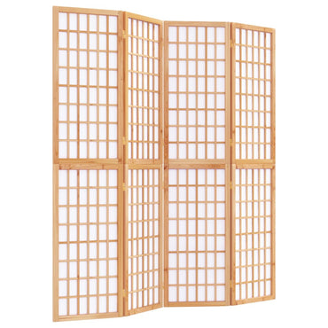 vidaXL 4-tlg. Paravent Japanischer Stil Faltbar 160x170 cm
