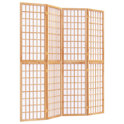 vidaXL 4-tlg. Paravent Japanischer Stil Faltbar 160x170 cm