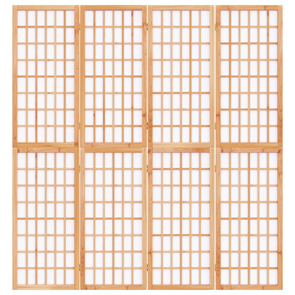 vidaXL 4-tlg. Paravent Japanischer Stil Faltbar 160x170 cm