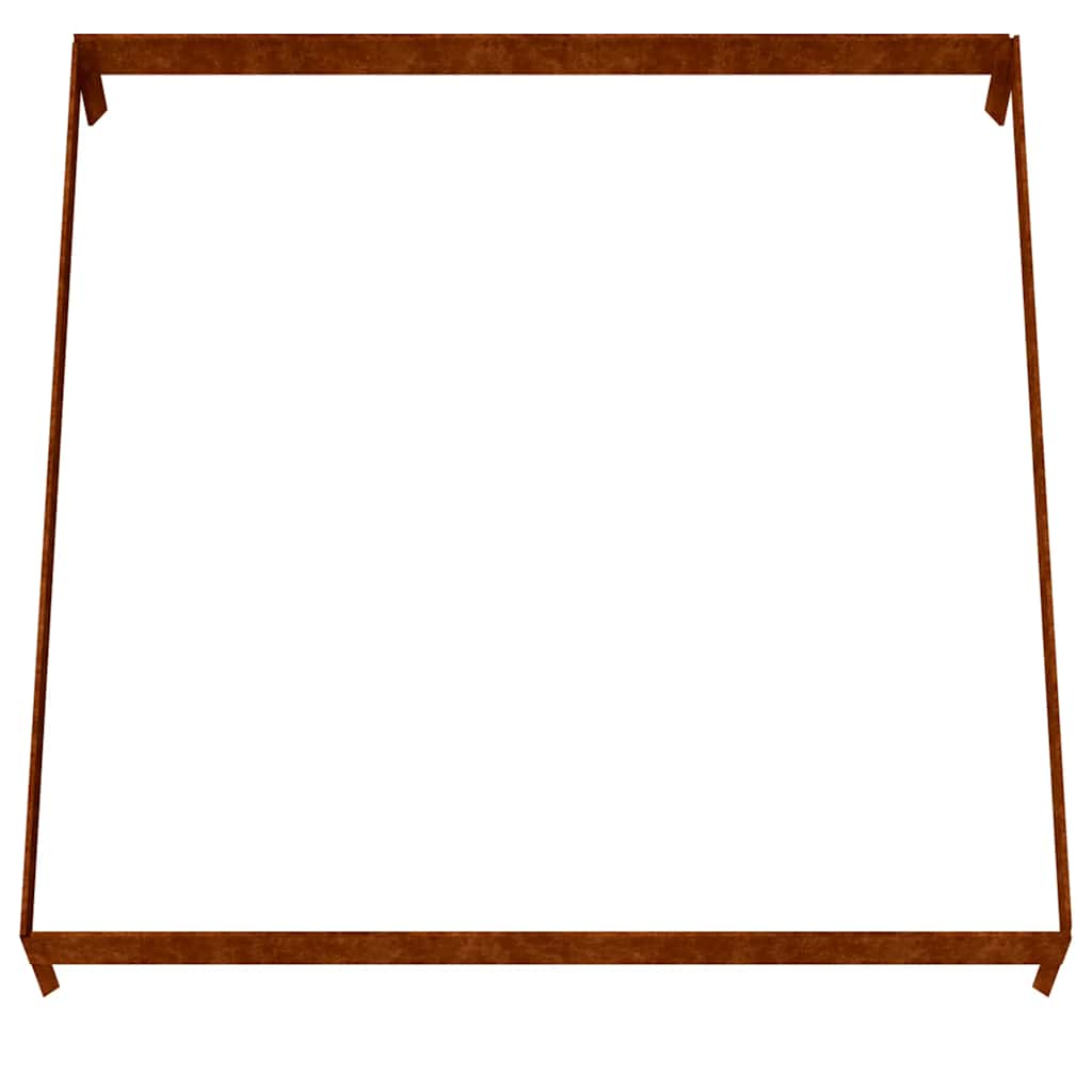 vidaXL Hochbeet 100x100x18,5 cm Cortenstahl