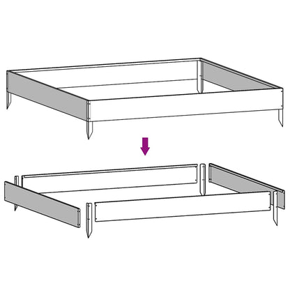 vidaXL Hochbeet 100x100x18,5 cm Cortenstahl