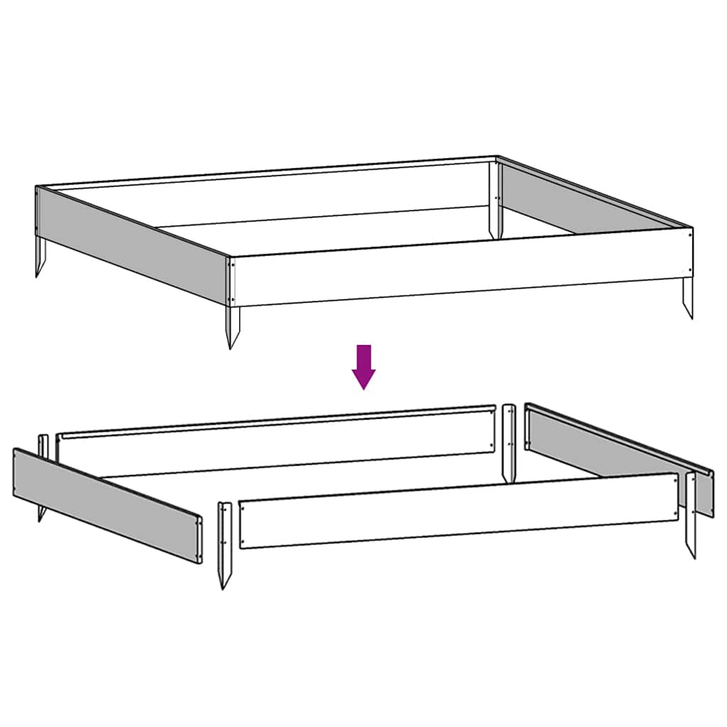 vidaXL Hochbeet 100x100x26 cm Cortenstahl