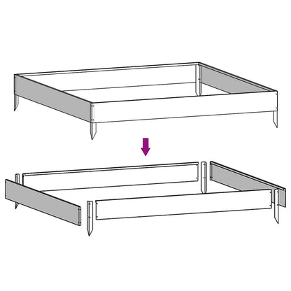 vidaXL Hochbeet 100x100x26 cm Cortenstahl