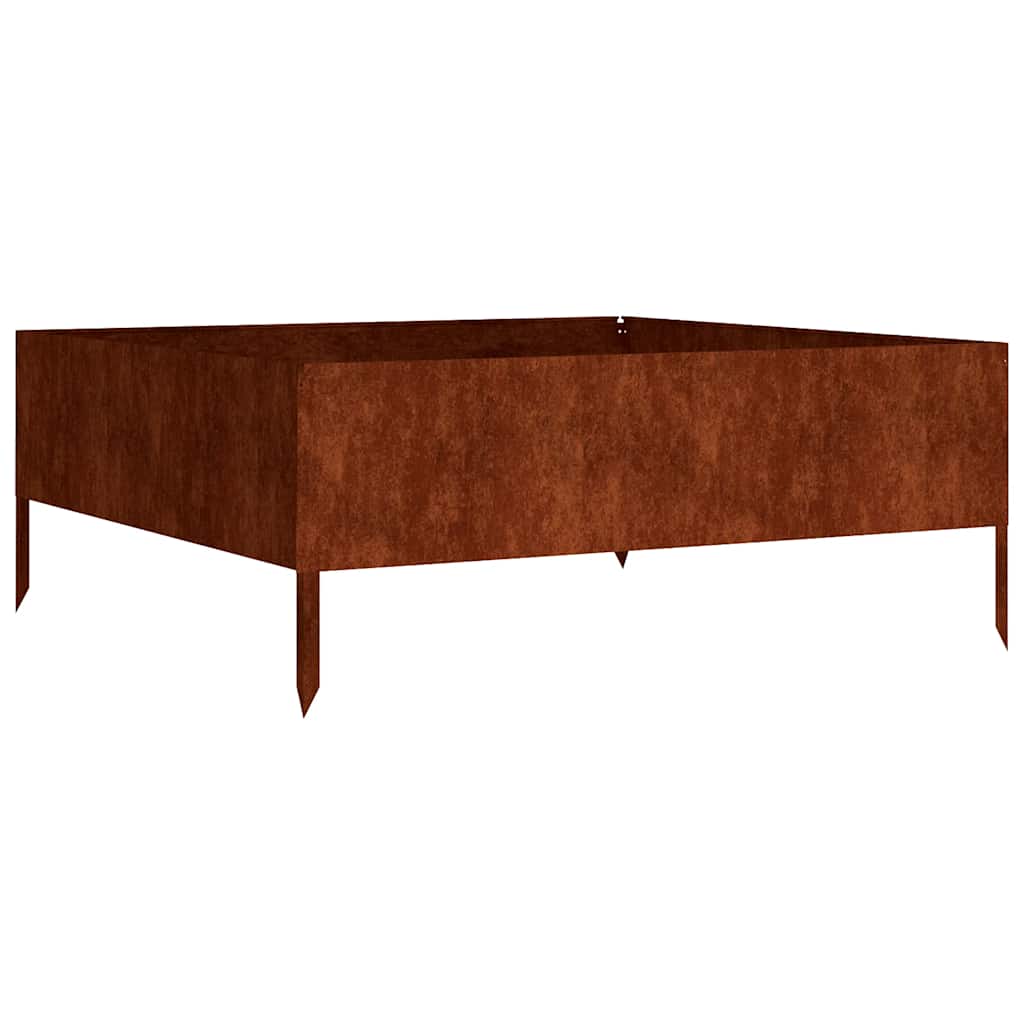 vidaXL Carré potager 100x100x41 cm acier Corten
