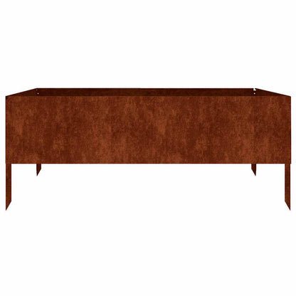 vidaXL Carré potager 100x100x41 cm acier Corten