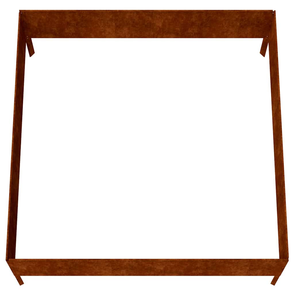 vidaXL Carré potager 100x100x41 cm acier Corten