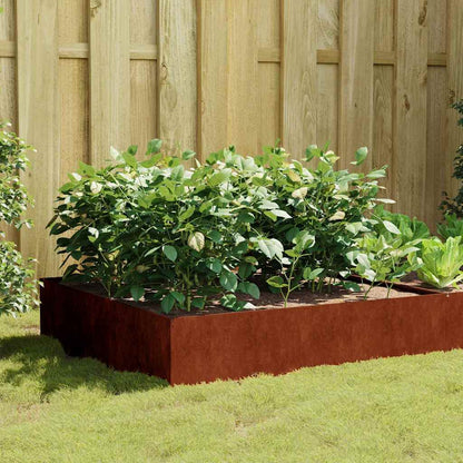 vidaXL Carré potager 100x100x41 cm acier Corten