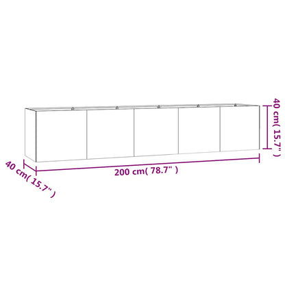 vidaXL Hochbeet 200x40x40 cm Cortenstahl