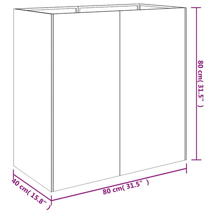 vidaXL Pflanzkübel 80x40x80 cm Cortenstahl