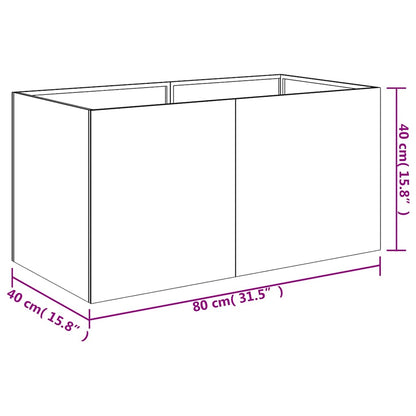 vidaXL Pflanzkübel 80x40x40 cm Cortenstahl